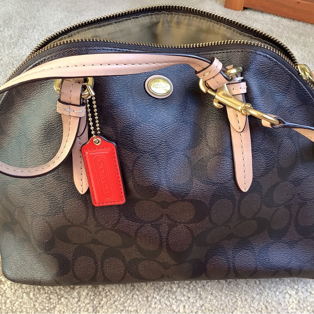 COACH signature Peyton Cora Domed handbag